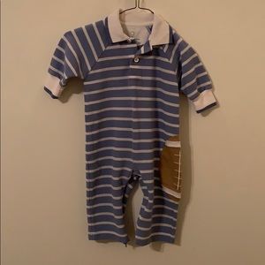 Florence Eiseman Football decal striped longall